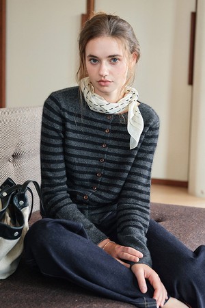 Velvet vintage wool cardigan