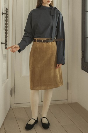Velvet a-line skirt