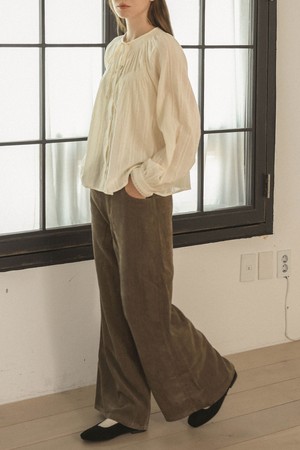 Velvet wide pants