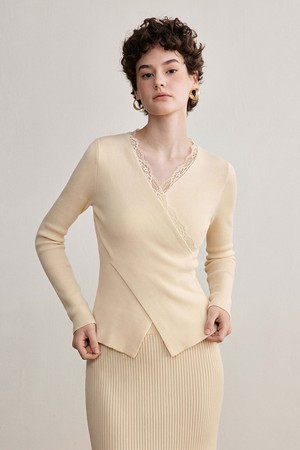 YY_Slim mermaid knit top_2color