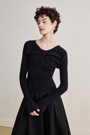 YY_Flare-sleeve wool knit_2color