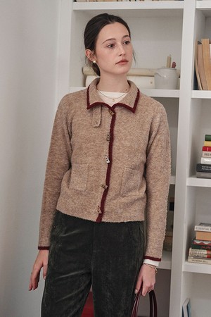 SR_Hoop sheer knit cardigan_2color