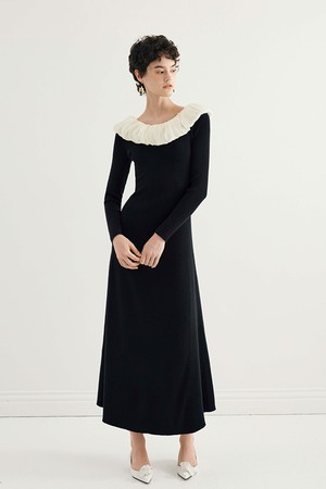 YY_Colorblock knit dress