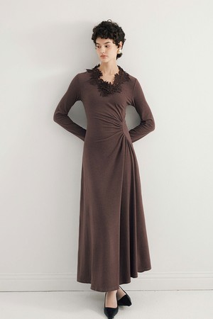 YY_Lace knit waist dress_2color