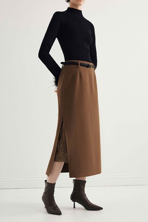 YY_Leg high-waiste long skirt