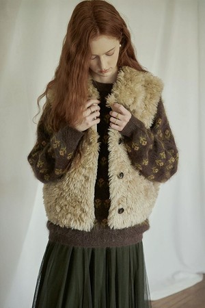 PM_Refined plush vest_2color