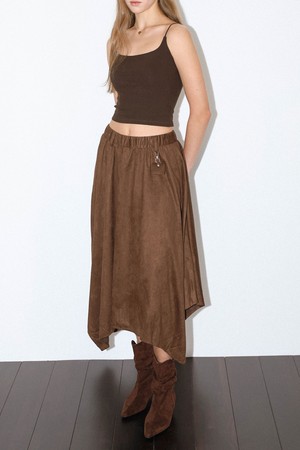 DD_Banding asymmetrical long skirt