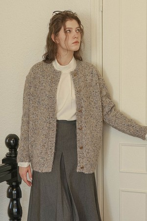 PM_Speckled knit cardigan