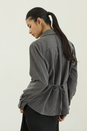 mercer suede shirt (graphite)