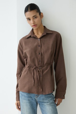 mercer suede shirt (brown)