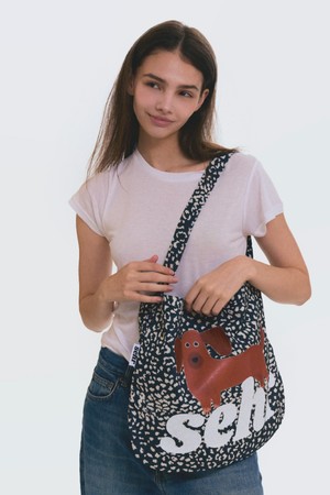 My Puppy Leopard Easy Bag (Navy)