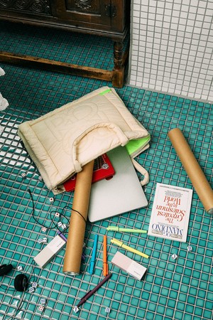 슬림 랩탑 쇼퍼 / 베이지