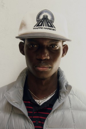 CORDUROY DRIVE LOGO DEEP-FIT 5-PANEL CAP GREY
