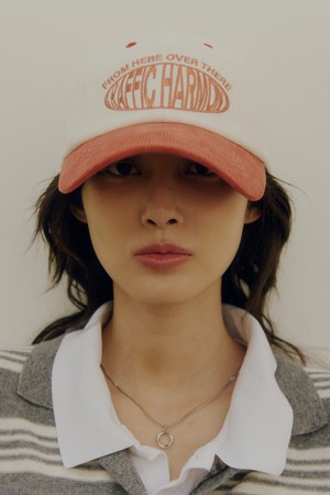 CORDUROY ROUND LOGO DEEP-FIT BALLCAP ORANGE