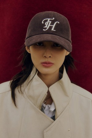 CORDUROY TH LOGO DEEP-FIT BALLCAP BROWN