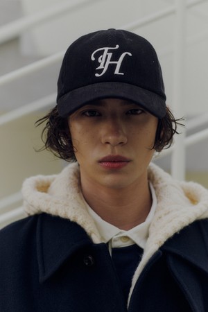 CORDUROY TH LOGO DEEP-FIT BALLCAP BLACK