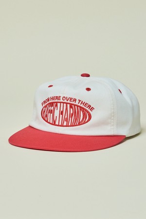 ROUND LOGO TRUCKER HAT RED