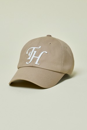 DEEP SHAPE APPLIQUE LOGO BALLCAP BEIGE