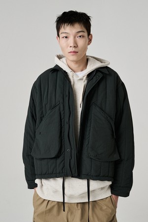 [CCWC]BIG POCKET QUILTED JACKET DARK GREEN