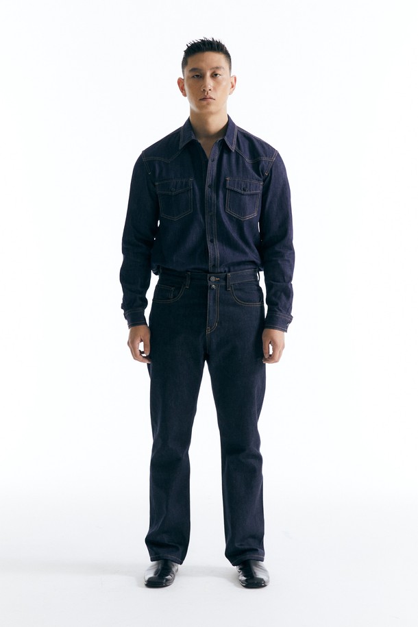 CHOWOO - 긴팔셔츠 - British Basic Shirts-BLUE _ CW23FW_T08M