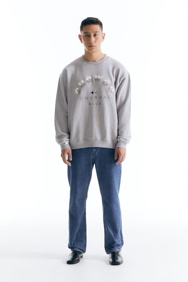 CHOWOO - 스웨트셔츠 - Arch Fluff Sweatshirt - GRAY _ CW23FW_T11U