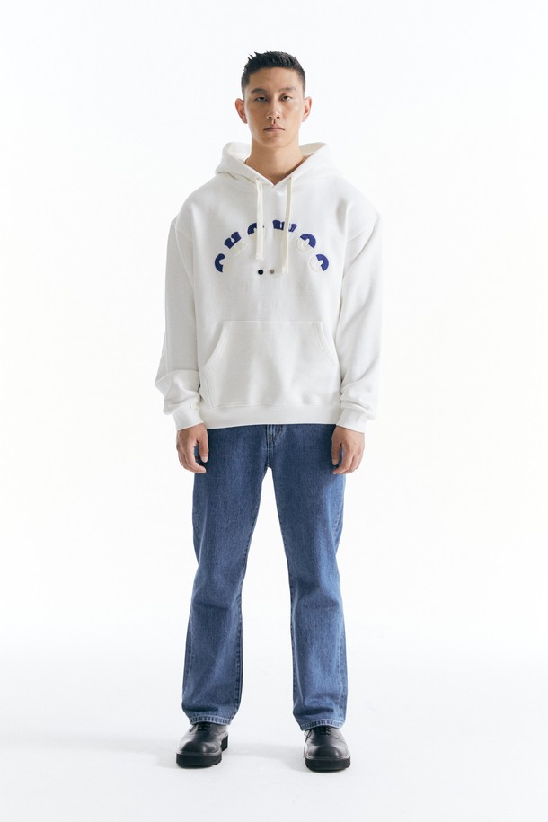 CHOWOO - 후디 - Arch Fluff Hoodie - WHITE _ CW23FW_T12U