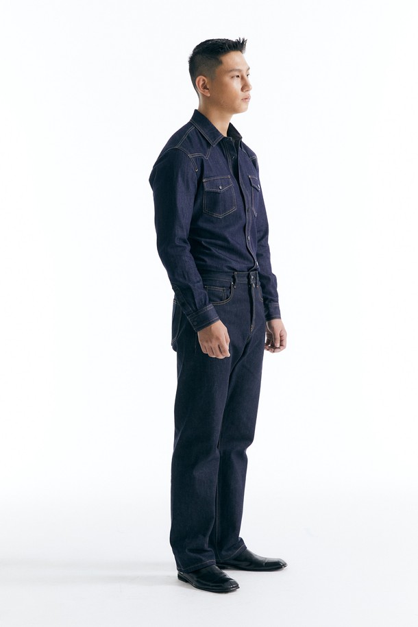 CHOWOO - 긴팔셔츠 - British Basic Shirts-BLUE _ CW23FW_T08M