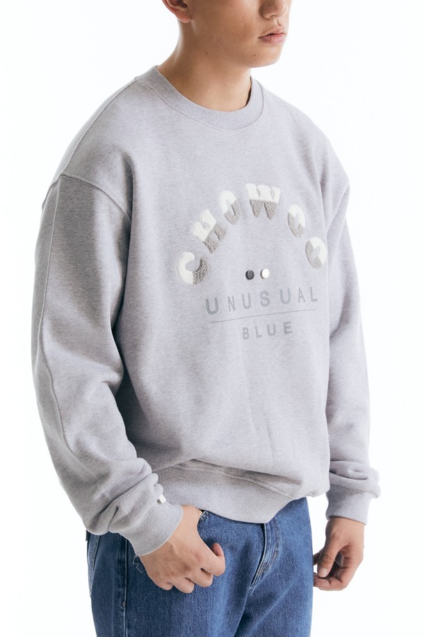 CHOWOO - 스웨트셔츠 - Arch Fluff Sweatshirt - GRAY _ CW23FW_T11U