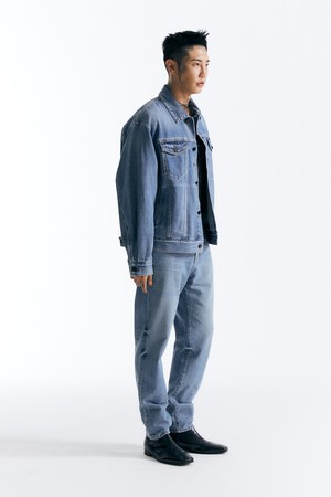 Tapered Fit Denim Pants-BLUE _CW23FW_B03M