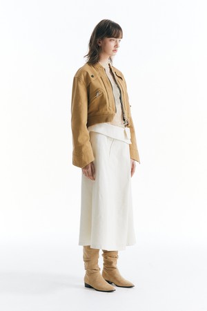 Fold Waist Skirt-CREAM _ CW23FW_B16W