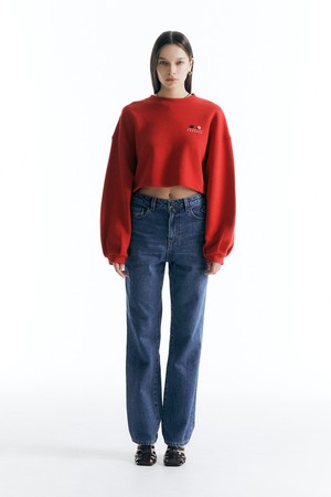 Triumphal Crop Sweatshirt - RED _ CW23FW_T01U