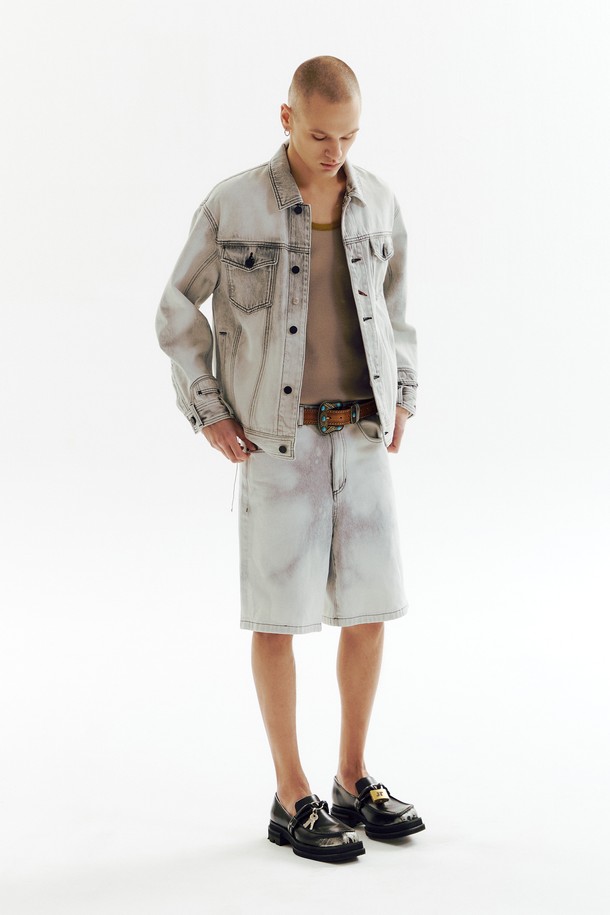 CHOWOO - 하프팬츠 - Basic Smog Denim Shorts_CW1A_B13MSM