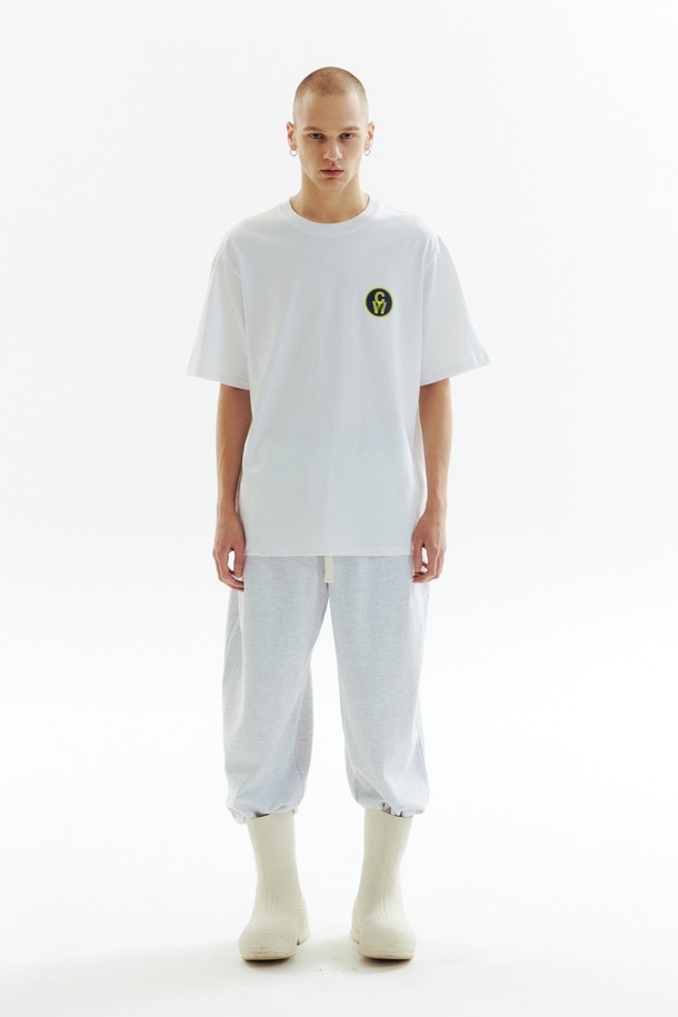 CHOWOO - 반팔티셔츠 - UNUSUAL Layer Logo T-shirts - WHITE_CW1A_T12WU