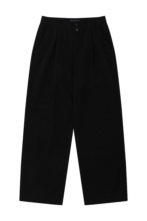 CHOWOO - 데님 - Herringbone Low-Waist Pants