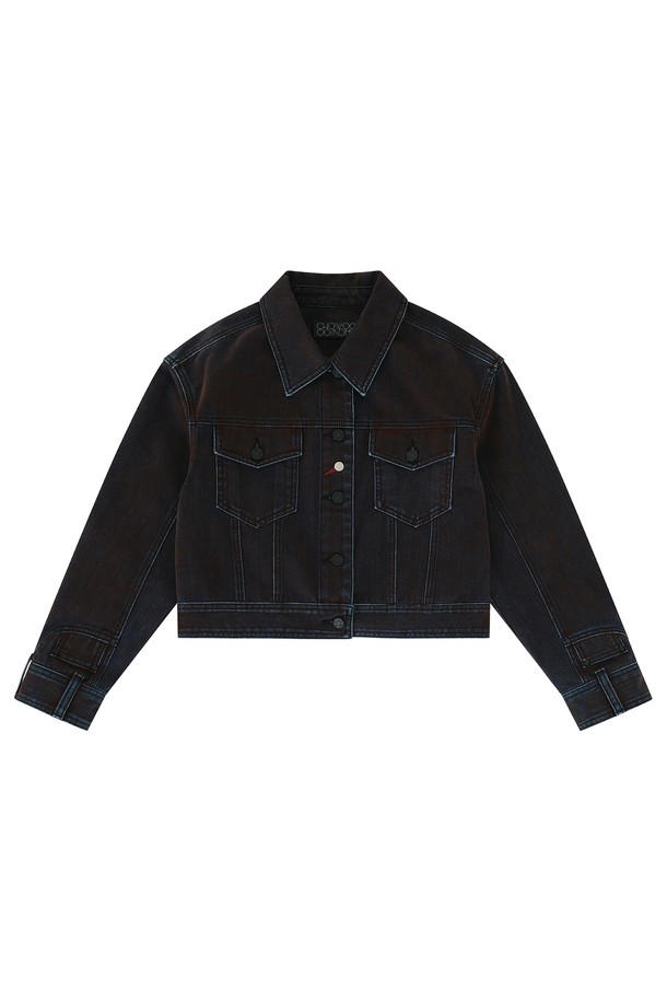 CHOWOO - 자켓 - Rust Velvet Denim Transform Jacket-W