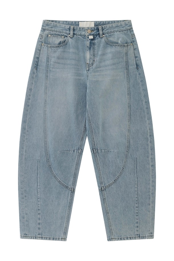 CHOWOO - 데님 - Washed Horseshoe Pants-M