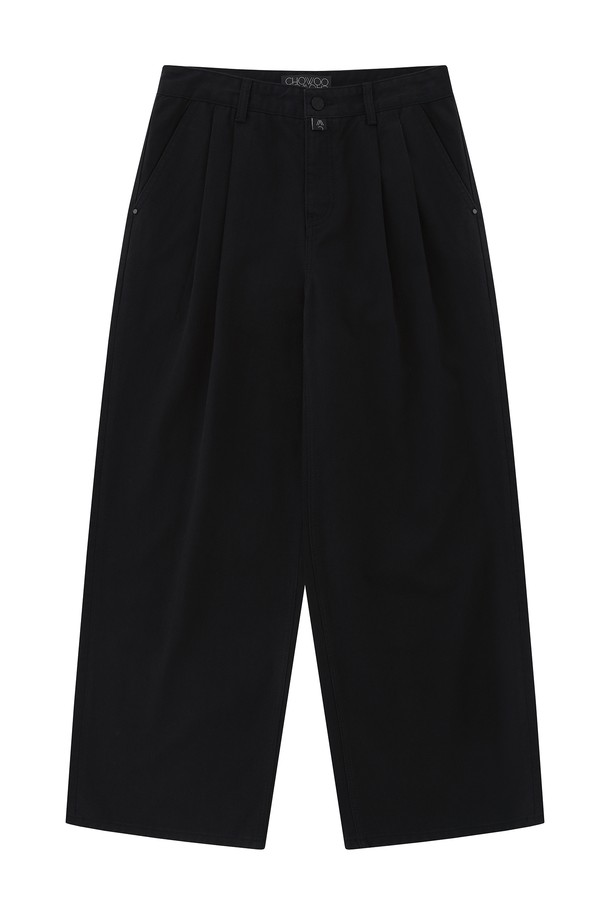 CHOWOO - 데님 - Canvas Low-Waist Pants-M