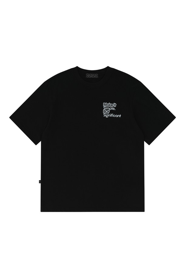 CHOWOO - 반팔티셔츠 - Significant Black T