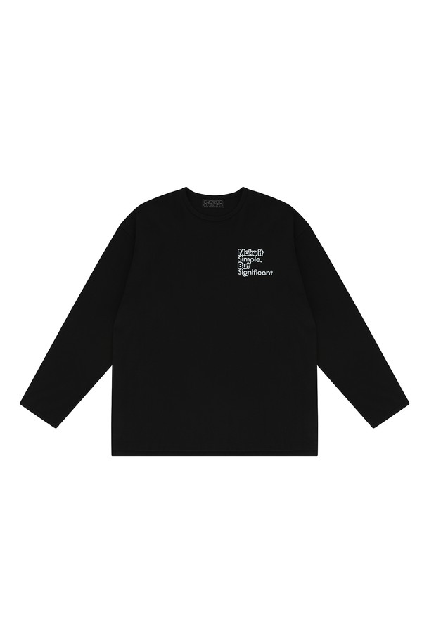 CHOWOO - 긴팔티셔츠 - Significant Black Long Sleeve