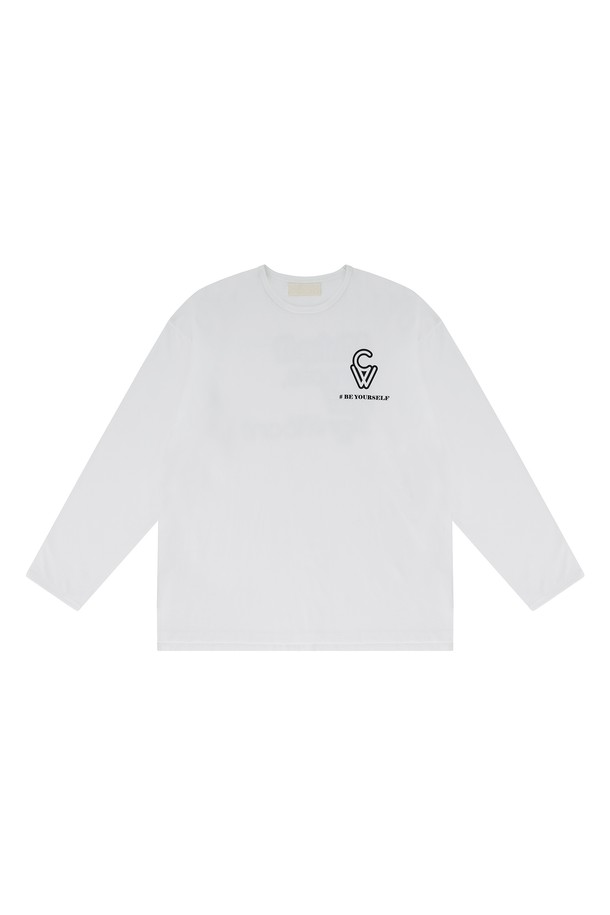 CHOWOO - 긴팔티셔츠 - Significant White Long Sleeve