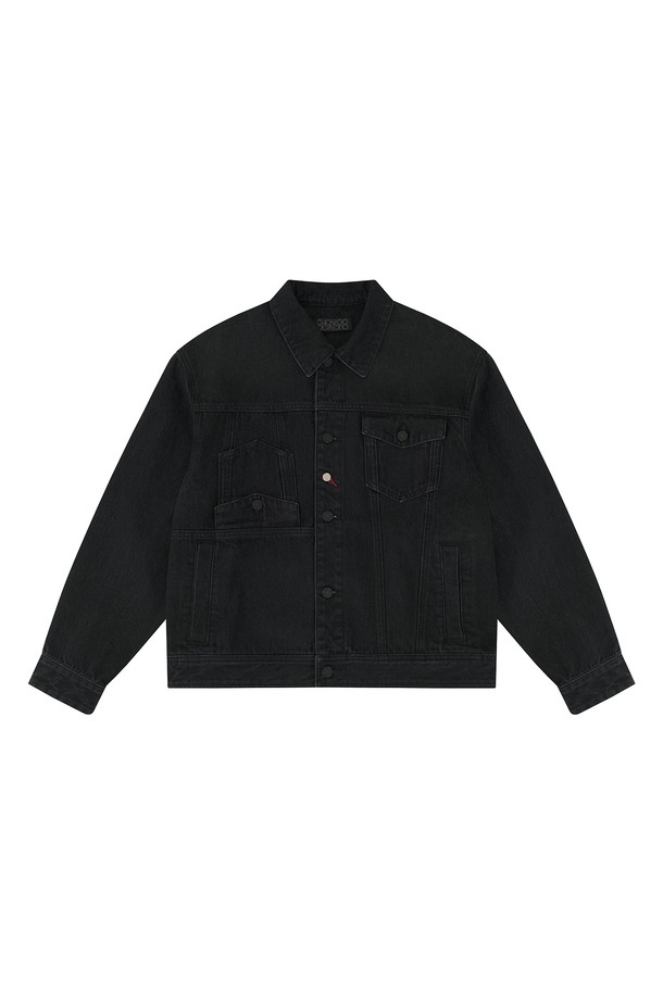 CHOWOO - 블루종/점퍼 - Black Basic Jacket-M