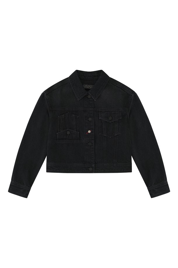 CHOWOO - 점퍼 - Black Basic Jacket-W