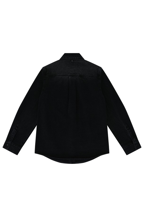 CHOWOO - 셔츠 - Black Basic Shirts-W