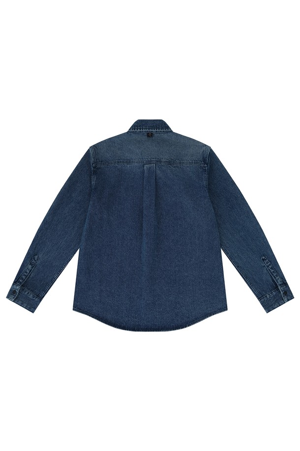 CHOWOO - 셔츠 - Blue Corduroy Shirts-W