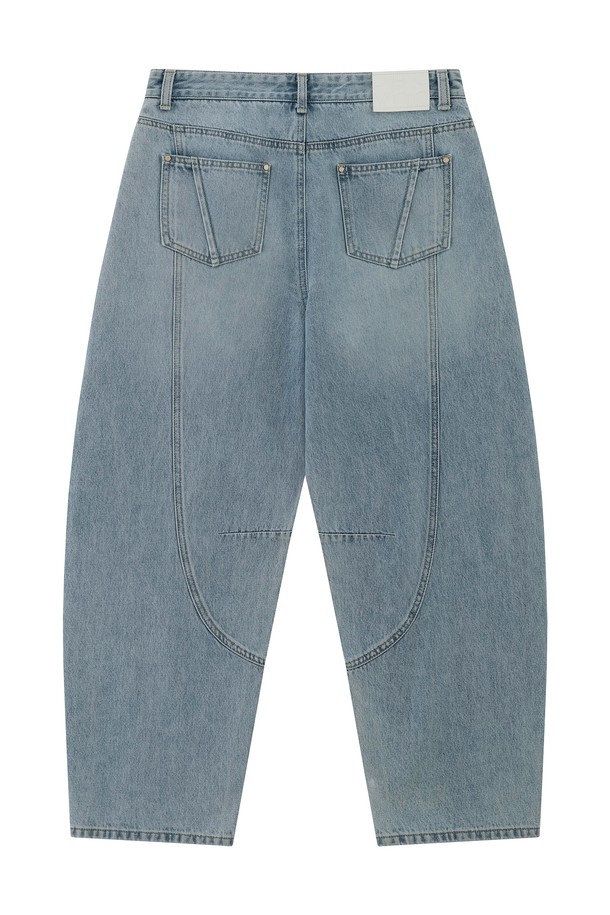 CHOWOO - 데님 - Washed Horseshoe Pants-M