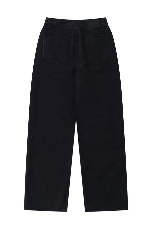 CHOWOO - 데님 - Non-Fade Semi-Wide Pants-M