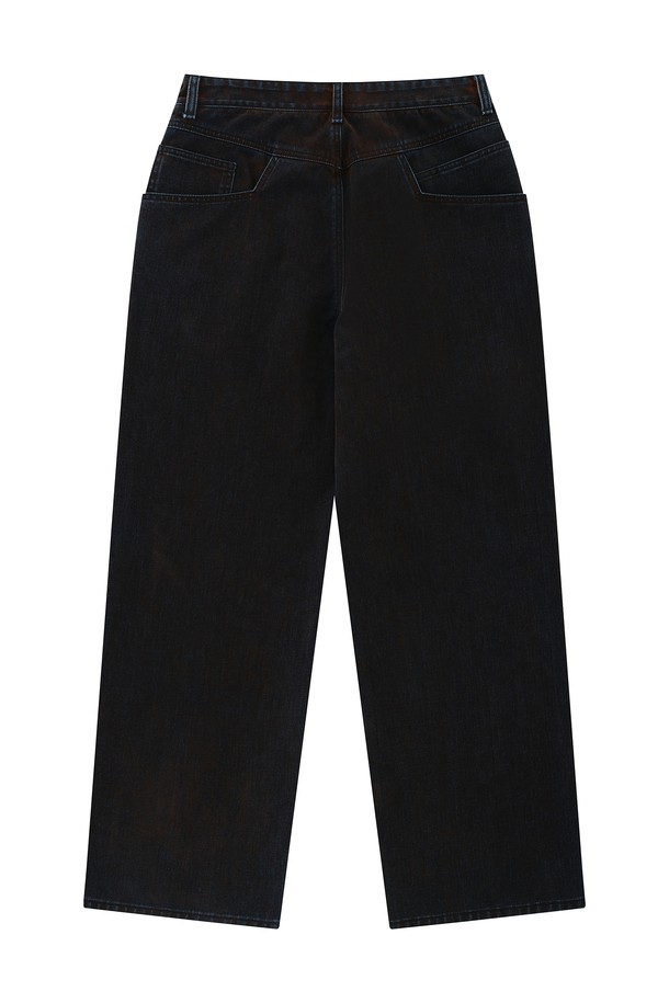 CHOWOO - 데님 - Joker Rust Velvet Denim Semi-Wide Pants-M