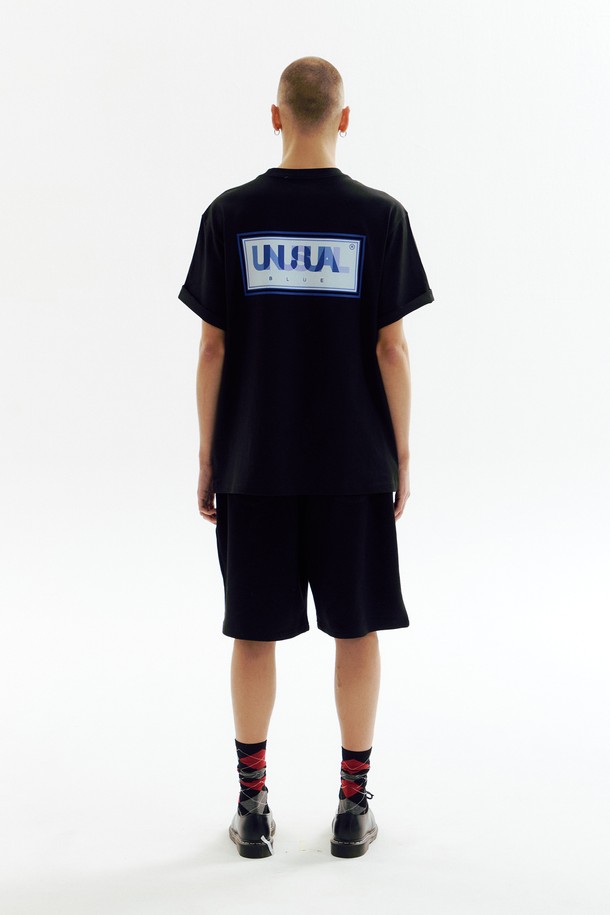 CHOWOO - 반팔티셔츠 - UNUSUAL Layer Logo T-shirts - BLACK_CW1A_T11WU