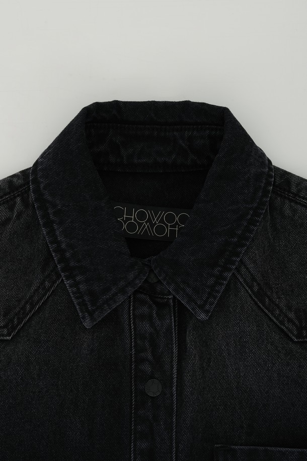 CHOWOO - 셔츠 - Black Basic Shirts-W