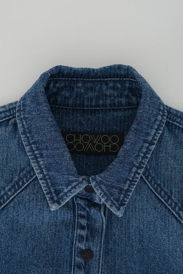 CHOWOO - 셔츠 - Blue Corduroy Shirts-W